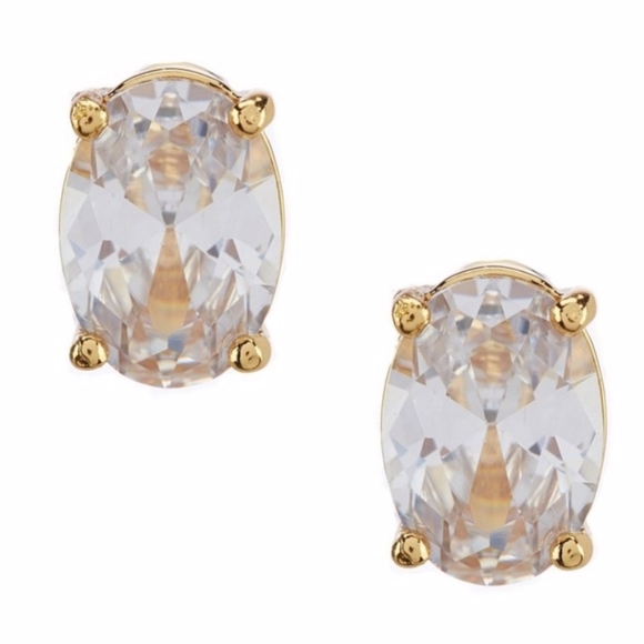 NWT Kate spade clear gold oval stud earrings - Picture 5 of 5